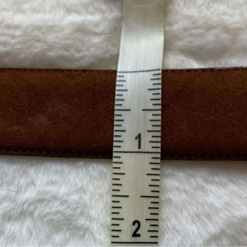 Rochester Big and Tall Brown Genuine Lizard and Suede Leather Belt